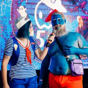 Evento empresarial Aiqfome, Aniversário 15 anos Aiqfome Festa a fantasia - Fantasia Papai Smurf